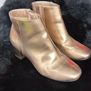 Quips rose gold booties